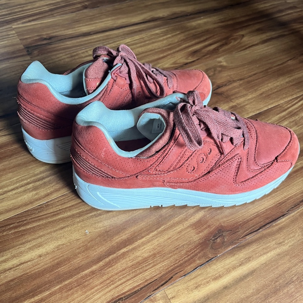 Women's Suede Sneakers in Rust by Saucony